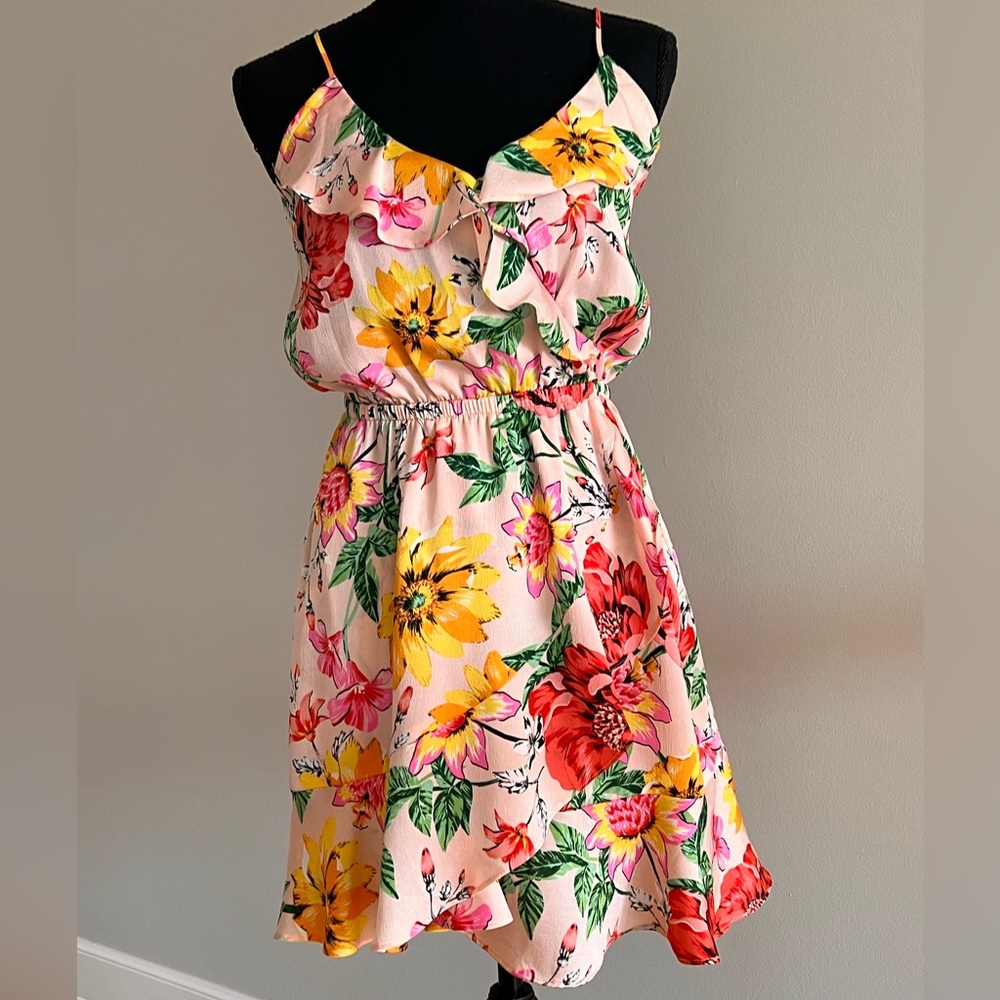 Flora Express Mini Dress with Wrap top in Floral - Picture 2 of 5